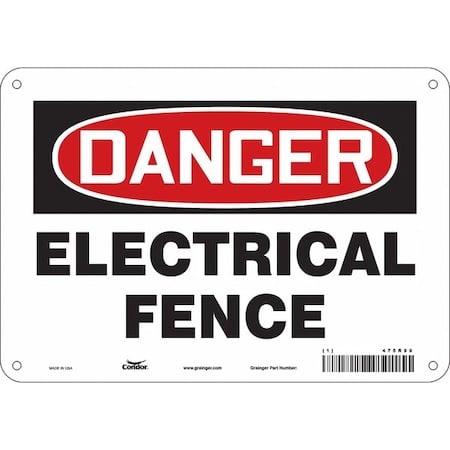 Safety Sign, 7 in Height, 10 in Width, Polyethylene, Vertical Rectangle, English, 475R99 MPN:475R99