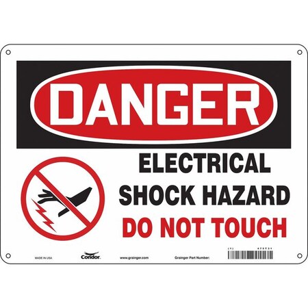 Safety Sign, 10 in Height, 14 in Width, Aluminum, Horizontal Rectangle, English, 475T31 MPN:475T31