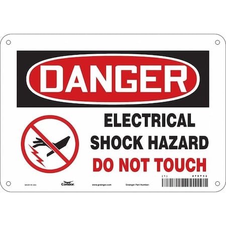 Safety Sign, 7 in Height, 10 in Width, Polyethylene, Vertical Rectangle, English, 475T32 MPN:475T32