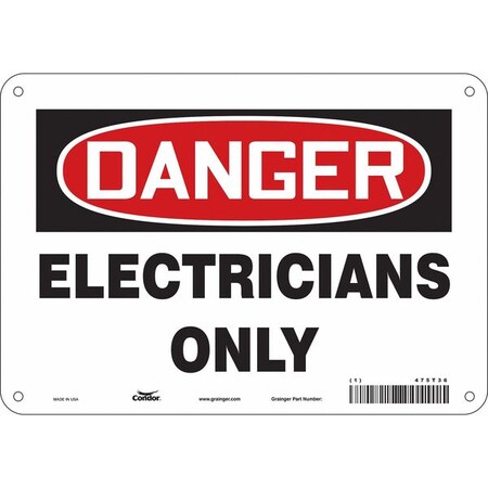 Safety Sign, 7 in Height, 10 in Width, Aluminum, Vertical Rectangle, English, 475T36 MPN:475T36