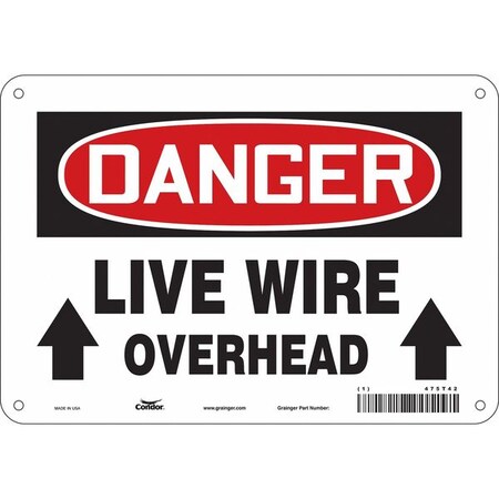 Safety Sign, 7 in Height, 10 in Width, Aluminum, Vertical Rectangle, English, 475T42 MPN:475T42