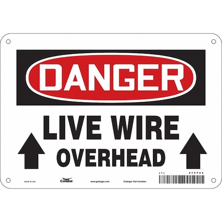 Safety Sign, 7 in Height, 10 in Width, Polyethylene, Vertical Rectangle, English, 475T45 MPN:475T45