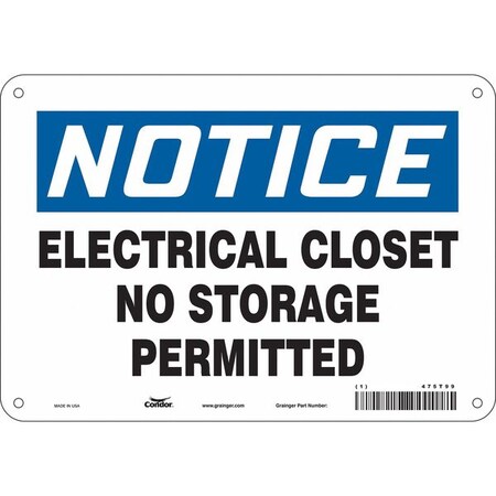 Safety Sign, 7 in Height, 10 in Width, Aluminum, Vertical Rectangle, English, 475T99 MPN:475T99