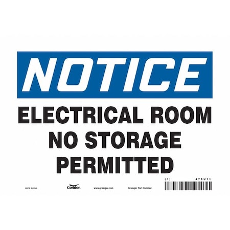Safety Sign, 7 in Height, 10 in Width, Vinyl, Vertical Rectangle, English, 475U11 MPN:475U11