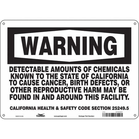Safety Sign, 10 in Height, 14 in Width, Rectangle MPN:475V07
