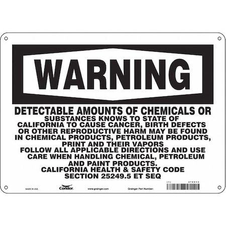 Safety Sign, 10 in Height, 14 in Width, Rectangle MPN:475V13