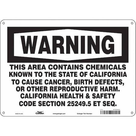Safety Sign, 10 in Height, 14 in Width, Rectangle MPN:475V23