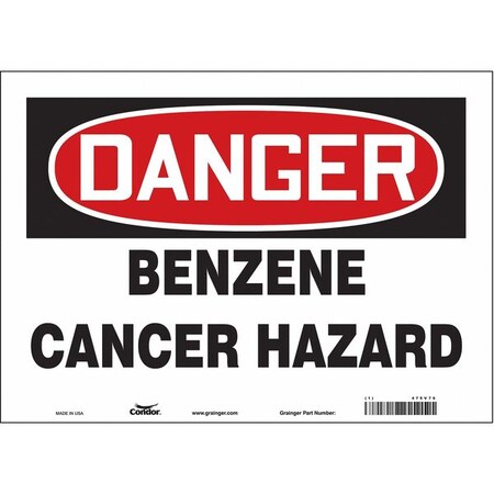 Safety Sign, 10 in Height, 14 in Width, Vinyl, Horizontal Rectangle, English, 475V76 MPN:475V76