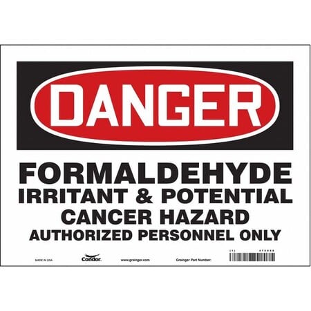 Safety Sign, 10 in Height, 14 in Width, Vinyl, Horizontal Rectangle, English, 475V88 MPN:475V88