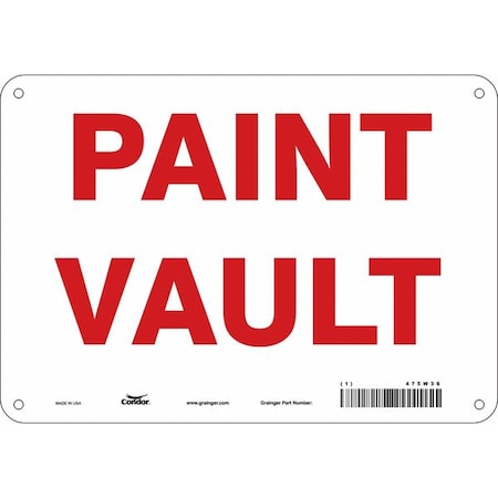 Safety Sign, 7 in Height, 10 in Width, Aluminum, Vertical Rectangle, English, 475W36 MPN:475W36