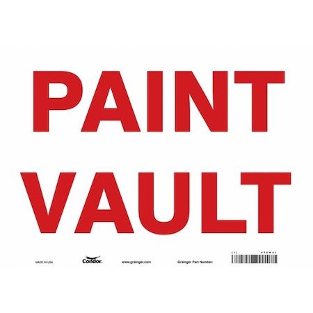 Safety Sign, 10 in Height, 14 in Width, Vinyl, Horizontal Rectangle, English, 475W41 MPN:475W41
