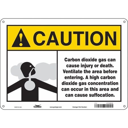 Chemical Sign, 10 in H, 14 in W, Horizontal Rectangle, English, 475W68 MPN:475W68