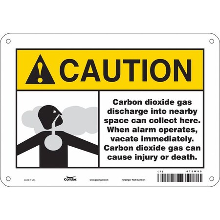 Chemical Sign, 7 in H, 10 in W, Polyethylene, Vertical Rectangle, English, 475W80 MPN:475W80