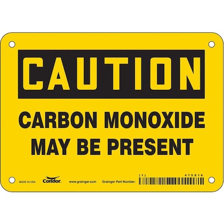 Chemical Sign, 5 in Height, 7 in Width, Aluminum, Horizontal Rectangle, English MPN:475X16