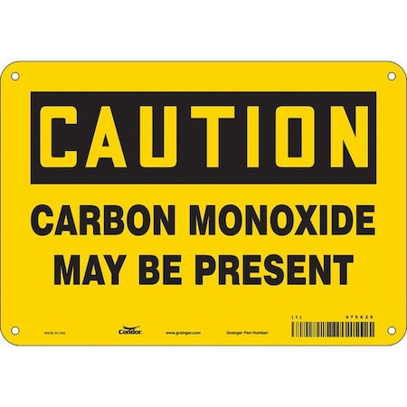 Chemical Sign, 7 in H, 10 in W, Polyethylene, Vertical Rectangle, English, 475X20 MPN:475X20