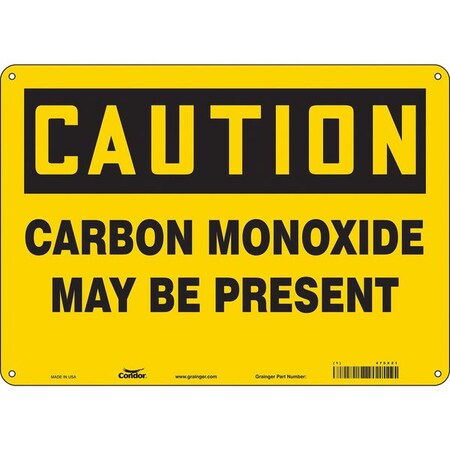 Safety Sign, 10 in Height, 14 in Width, Polyethylene, Horizontal Rectangle, English, 475X21 MPN:475X21