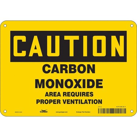 Safety Sign, 7 in Height, 10 in Width, Aluminum, Vertical Rectangle, English, 475X31 MPN:475X31