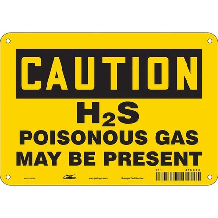 Safety Sign, 7 in Height, 10 in Width, Polyethylene, Vertical Rectangle, English, 475X83 MPN:475X83