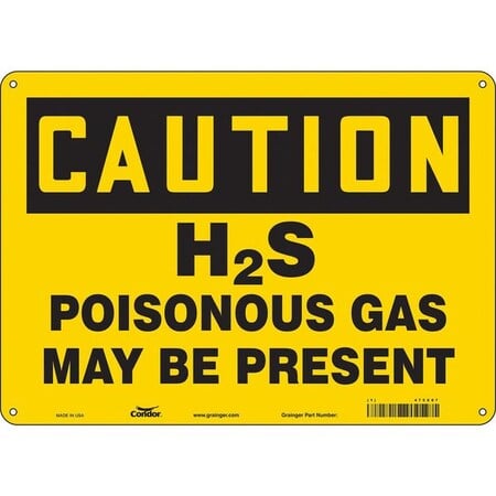 Safety Sign, 10 in Height, 14 in Width, Vinyl, Horizontal Rectangle, English, 475X87 MPN:475X87