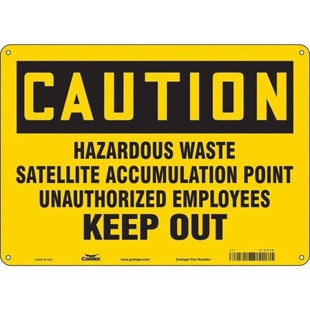 Chemical Sign, 10 in H, 14 in W, Vinyl, Horizontal Rectangle, English, 475X99 MPN:475X99