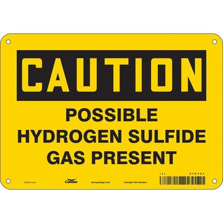 Safety Sign, 7 in Height, 10 in Width, Aluminum, Vertical Rectangle, English, 475Y01 MPN:475Y01