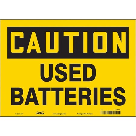 Safety Sign, 10 in Height, 14 in Width, Vinyl, Horizontal Rectangle, English, 475Y26 MPN:475Y26