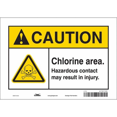 Safety Sign, 7 in Height, 10 in Width, Vinyl, Vertical Rectangle, English, 475Y38 MPN:475Y38