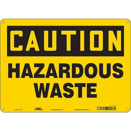 Chemical Sign, 10 in H, 14 in W, Horizontal Rectangle, English, 475Y55 MPN:475Y55