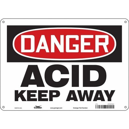 Chemical Sign, 10 in H, 14 in W, Horizontal Rectangle, English, 475Y63 MPN:475Y63