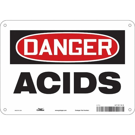 Chemical Sign, 7 in H, 10 in W, Vertical Rectangle, English, 475Y68 MPN:475Y68