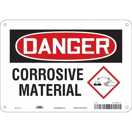 Chemical Sign, 7 in H, 10 in W, Vertical Rectangle, English, 475Z11 MPN:475Z11