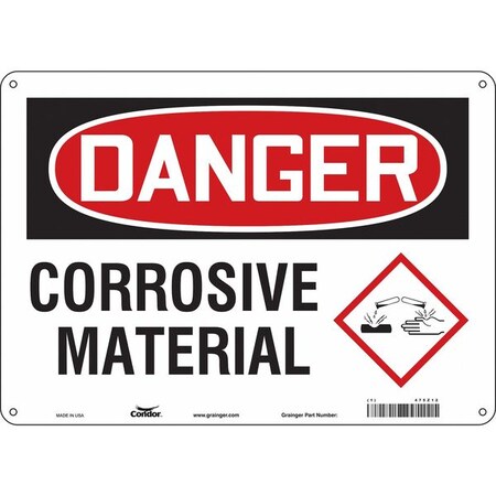Chemical Sign, 10 in H, 14 in W, Horizontal Rectangle, English, 475Z12 MPN:475Z12