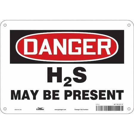 Chemical Sign, 7 in H, 10 in W, Vertical Rectangle, English, 475Z37 MPN:475Z37