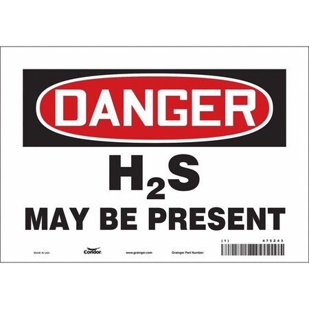 Safety Sign, 7 in Height, 10 in Width, Vinyl, Vertical Rectangle, English, 475Z43 MPN:475Z43