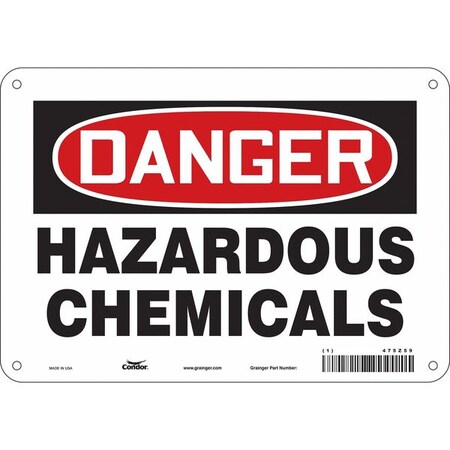 Chemical Sign, 7 in H, 10 in W, Vinyl, Vertical Rectangle, English, 475Z59 MPN:475Z59