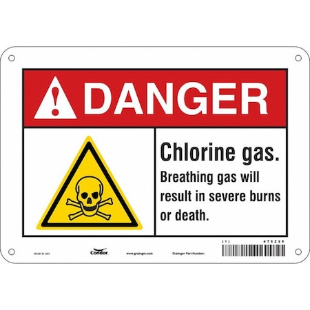 Safety Sign, 7 in Height, 10 in Width, Polyethylene, Vertical Rectangle, English, 475Z98 MPN:475Z98
