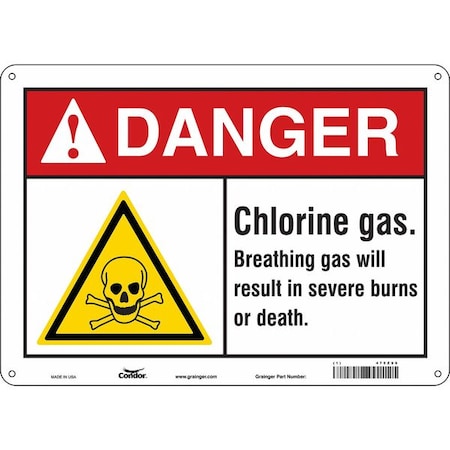 Safety Sign, 10 in Height, 14 in Width, Polyethylene, Horizontal Rectangle, English, 475Z99 MPN:475Z99
