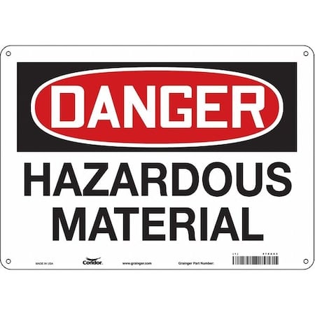 Safety Sign, 10 in Height, 14 in Width, Polyethylene, Horizontal Rectangle, English, 476A53 MPN:476A53