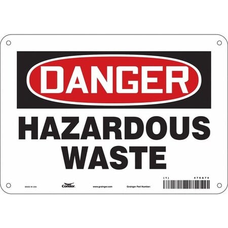 Chemical Sign, 7 in H, 10 in W, Vertical Rectangle, English, 476A74 MPN:476A74