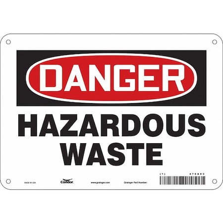 Safety Sign, 7 in Height, 10 in Width, Vinyl, Vertical Rectangle, English, 476A80 MPN:476A80