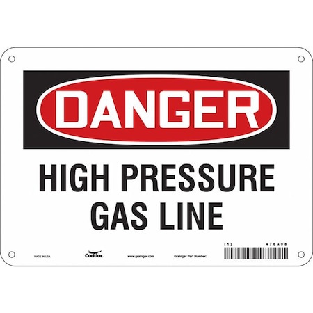 Chemical Sign, 7 in H, 10 in W, Vertical Rectangle, English, 476A98 MPN:476A98