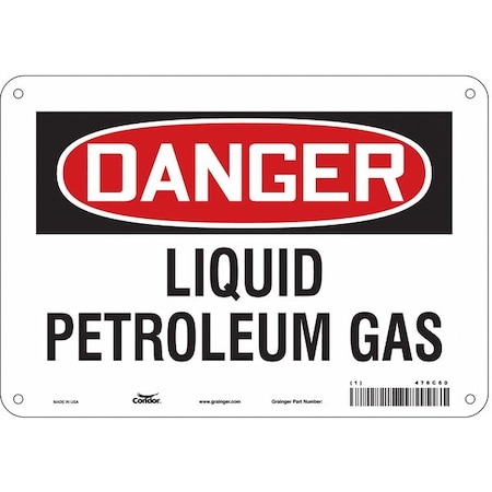 Safety Sign, 7 in Height, 10 in Width, Aluminum, Vertical Rectangle, English, 476C60 MPN:476C60