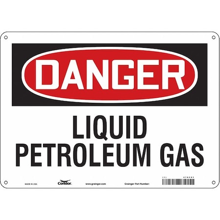 Chemical Sign, 10 in H, 14 in W, Horizontal Rectangle, English, 476C61 MPN:476C61