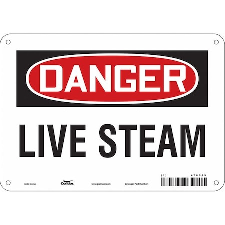 Chemical Sign, 7 in H, 10 in W, Aluminum, Vertical Rectangle, English, 476C69 MPN:476C69