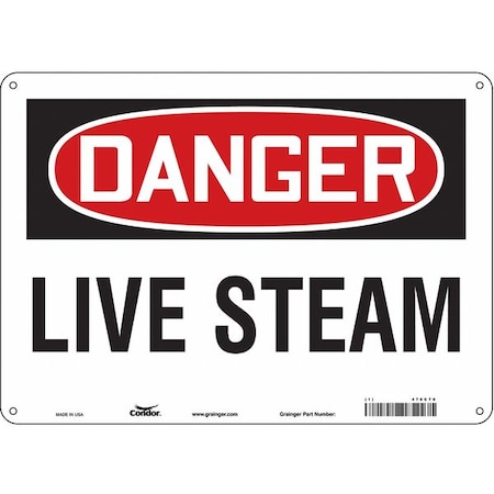 Chemical Sign, 10 in H, 14 in W, Aluminum, Horizontal Rectangle, English, 476C70 MPN:476C70