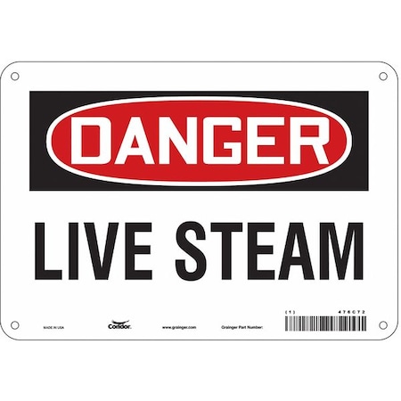 Chemical Sign, 7 in H, 10 in W, Polyethylene, Vertical Rectangle, English, 476C72 MPN:476C72