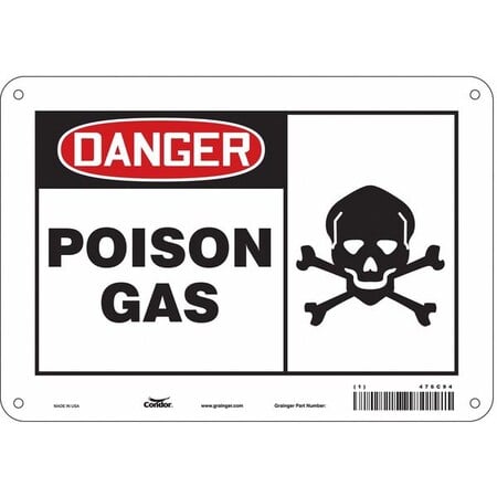 Chemical Sign, 7 in H, 10 in W, Vertical Rectangle, English, 476C94 MPN:476C94