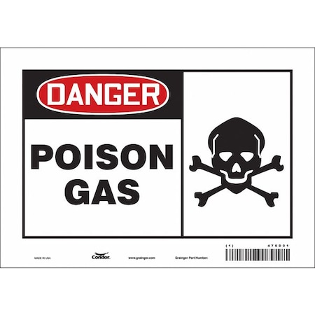 Safety Sign, 7 in Height, 10 in Width, Vinyl, Vertical Rectangle, English, 476D01 MPN:476D01