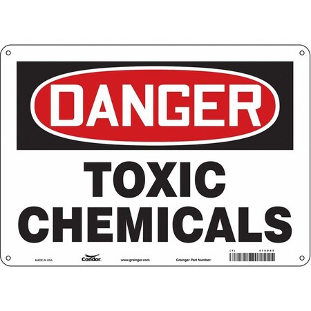 Safety Sign, 10 in Height, 14 in Width, Aluminum, Horizontal Rectangle, English, 476D85 MPN:476D85