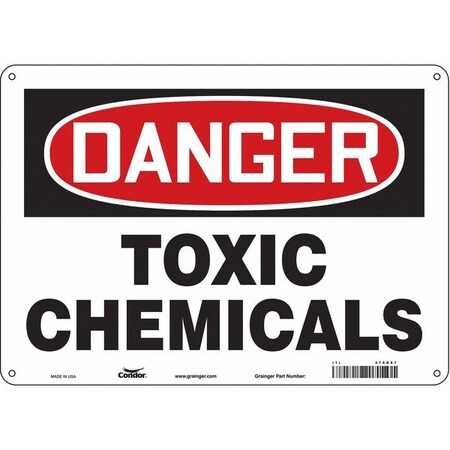 Safety Sign, 10 in Height, 14 in Width, Polyethylene, Horizontal Rectangle, English, 476D87 MPN:476D87